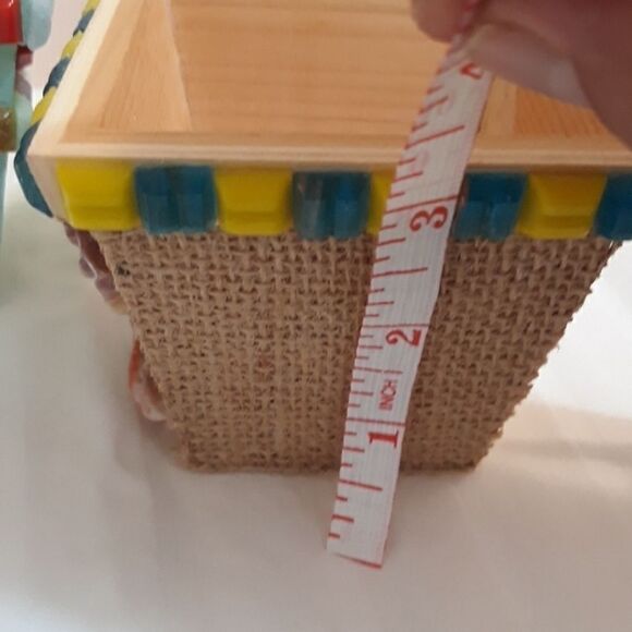 Hand Made Wood  Organizers Stackable with Sea Shells - Picture 10 of 10